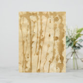 濃いコーヒー色のパーチメントのレターヘッド (スタンド正面)