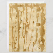 濃いコーヒー色のパーチメントのレターヘッド (正面/裏面)