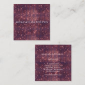 濃いゴシックスパークル美しいスタイリスト スクエア名刺 (正面/裏面)