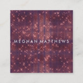 濃いゴシックスパークル美しいスタイリスト スクエア名刺 (正面)