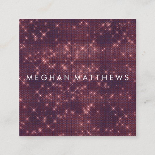 濃いゴシックスパークル美しいスタイリスト スクエア名刺 (正面)