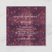 濃いゴシックスパークル美しいスタイリスト スクエア名刺 (裏面)