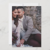 濃いゴシックフローラブラックの死結婚の写真 招待状 (裏面)