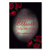 濃いゴシック様式のテーブル番号 テーブルナンバー (正面)