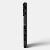 濃いゴシック色の黒とブロンズ色の縁飾り Case-Mate iPhoneケース (裏面 / 左)