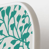 濃いシアンつる植物 ピックルボールラケット (左詳細)