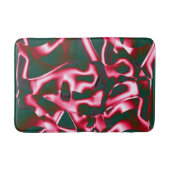 濃いシアン色の抽象芸術テープに赤いピンク色の色合い バスマット (正面)