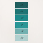 濃いシアン色パレットモダンカスタム ヨガマット (正面)