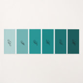 濃いシアン色パレットモダンカスタム ヨガマット (正面(横))