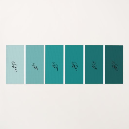 濃いシアン色パレットモダンカスタム ヨガマット (正面(横))