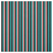 濃いシアン、黒、および明るいコーラルパターン ファブリック (見本)