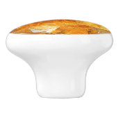 濃いシトリン地殻パターン セラミックノブ (側面)