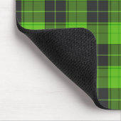 濃いシンプル緑色のタータンチェックパターン マウスパッド (コーナー)