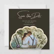 濃いスタイリッシュ緑の写真日付の保存