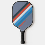 濃いストライプのヴィンテージ ピックルボールラケット (正面)