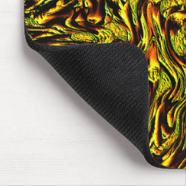 濃いストロークとオレンジの黄金色の素朴な質感 マウスパッド