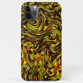 濃いストロークとオレンジの黄金色の素朴な質感 Case-Mate iPhoneケース (裏面)