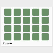 濃いセージ(無地のカラー) スクエアシール (シート)