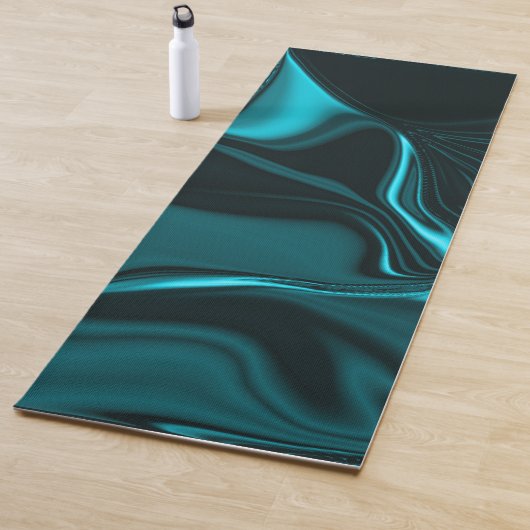 濃いターコイズの青、深いの空、またはシアンの曲線 ヨガマット (インサイチュ)