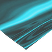 濃いターコイズの青、深いの空、またはシアンの曲線 ロングテーブルランナー (コーナー)