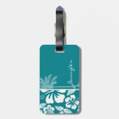 濃いターコイズ熱帯低気圧; Palm ラゲッジタグ (裏面縦)