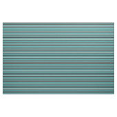 濃いターコイズ、白と黒のパターン ファブリック (ヤード)