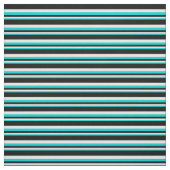 濃いターコイズ、白と黒のパターン ファブリック (見本)