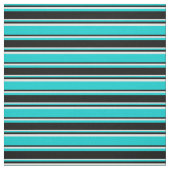 濃いターコイズ、黒、白のパターン ファブリック (見本)