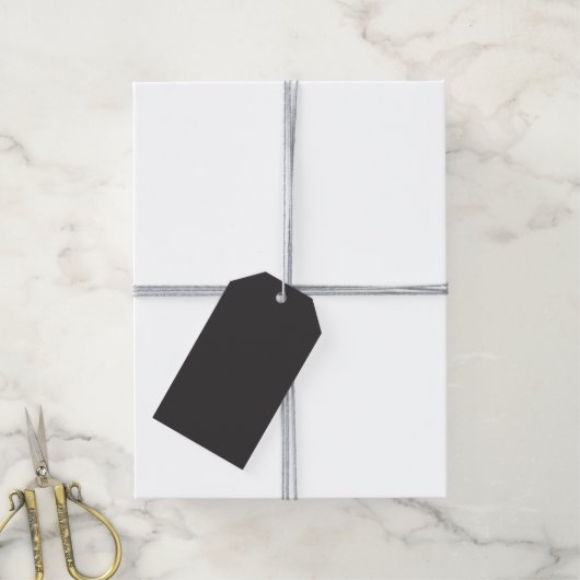 濃いダークグレー ギフトタグ (より糸付き)