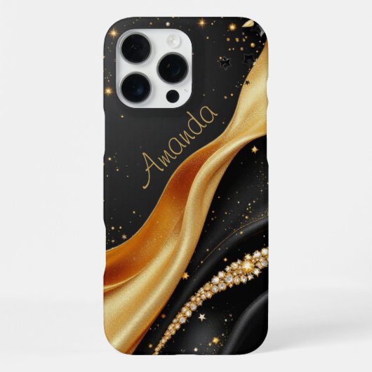 濃いダークゴールドの花 iPhoneケース (裏面)