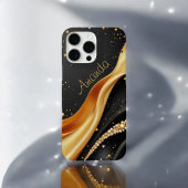 濃いダークゴールドの花 iPhoneケース