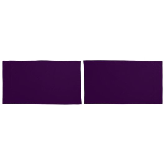 濃いダークパープル 枕カバー (裏面-セット)