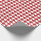 濃いチェッ赤と白クプレイドラッピング紙 ラッピングペーパー (角)