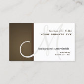 濃いチョコレートブラウン/DIY背景 名刺 (裏面)