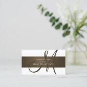 濃いチョコレートブラウン/DIY背景 名刺 (スタンド正面)