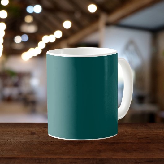 濃いティール（緑がかった色）無地の色 コーヒーマグカップ