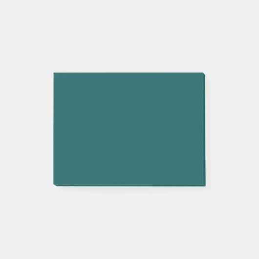 濃いティール(緑がかった色)無地の色 ポストイット (正面)