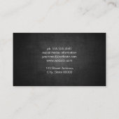 濃いテクスチャの背景 名刺 (裏面)