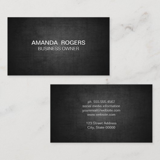 濃いテクスチャの背景 名刺 (正面/裏面)