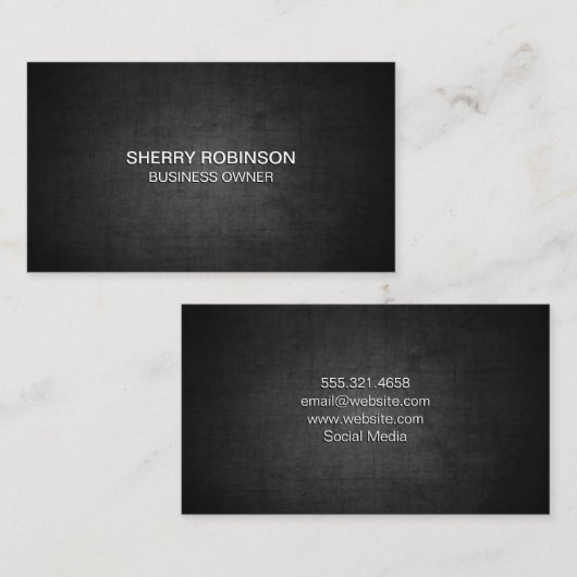 濃いテクスチャの背景 名刺 (正面/裏面)