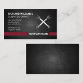 濃いテクスチャ | ハードウェアのレンチ 名刺 (正面/裏面)