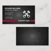 濃いテクスチャ | ピストンのハードウェア 名刺 (正面/裏面)