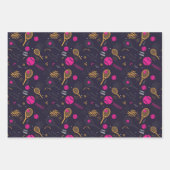 濃いテニスパターン ラッピングペーパーシート (正面3)