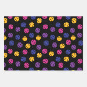 濃いテニスパターン ラッピングペーパーシート (正面)