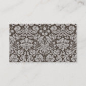 濃いトープ、茶色のダマスク；パリ 名刺 (裏面)