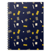 濃いネイビーブルーの抽象芸術グラデーション ノートブック (正面)