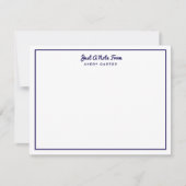 濃いネイビーブルーの枠のメモ用紙からのメモだけ ノートカード (正面)