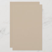 濃いバニラカ無地のラー 便箋 (正面/裏面)