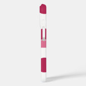 濃いバラピンクホワイトビッグ水玉模様モノグラム Case-Mate iPhoneケース (裏面 / 左)