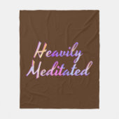 濃いピめい想ンクのマウブアクアブルーonブラウン フリースブランケット (正面)